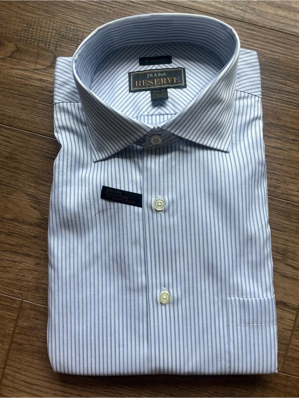 NWT Men's Jos A Bank Blue Stripe Dress Shirt